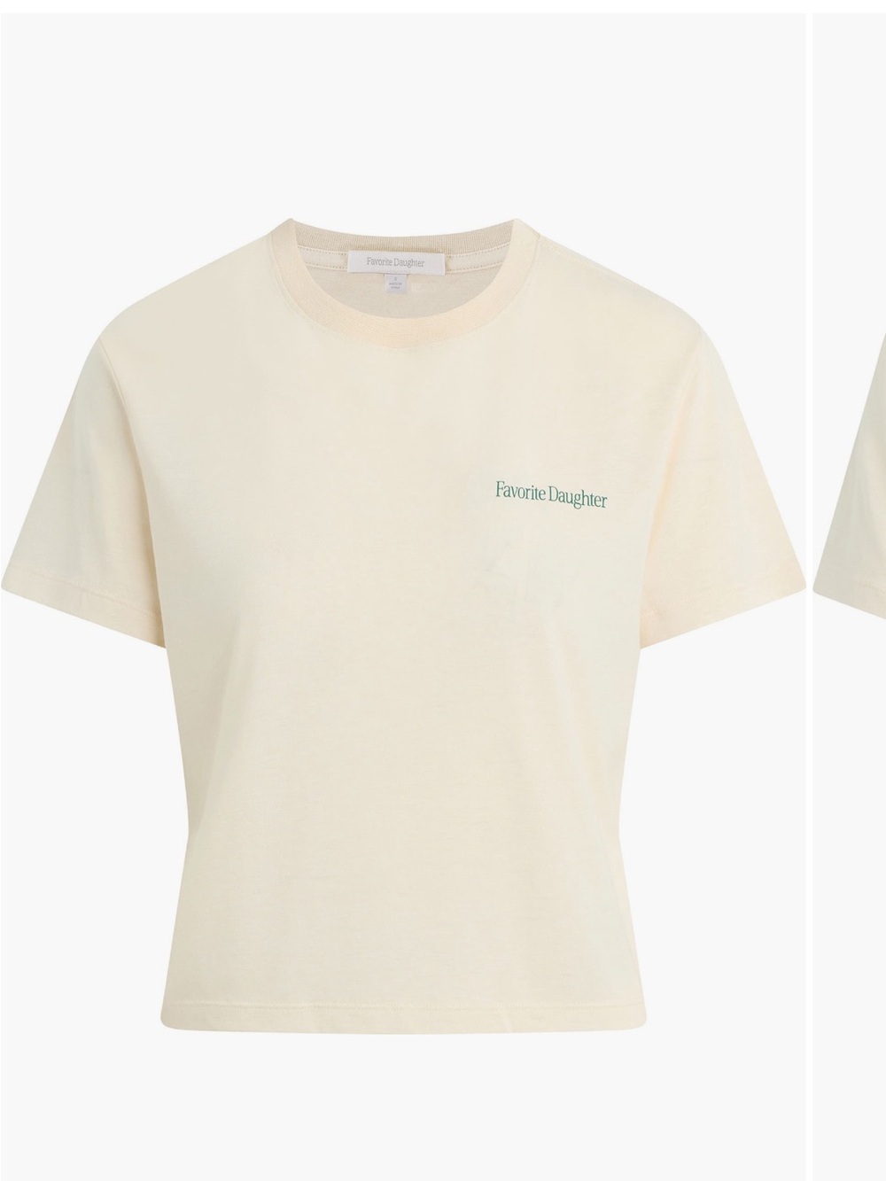 Favorite Daughter Cream Short-Sleeve Logo Tee
